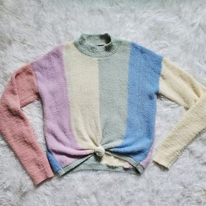 Wild Fable Cropped Colorblock Sweater Size XS
